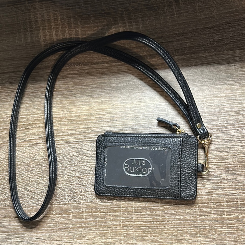 Black Leather Card Holder